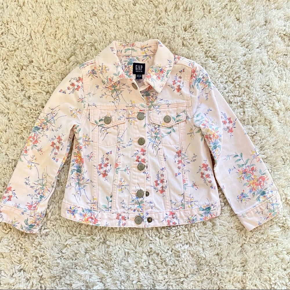Girl’s Gap Kids Floral Jean Jacket